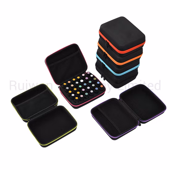 Bolsa para transporte de garrafa de óleo essencial de EVA portátil por atacado para 63 garrafas 1~3ml