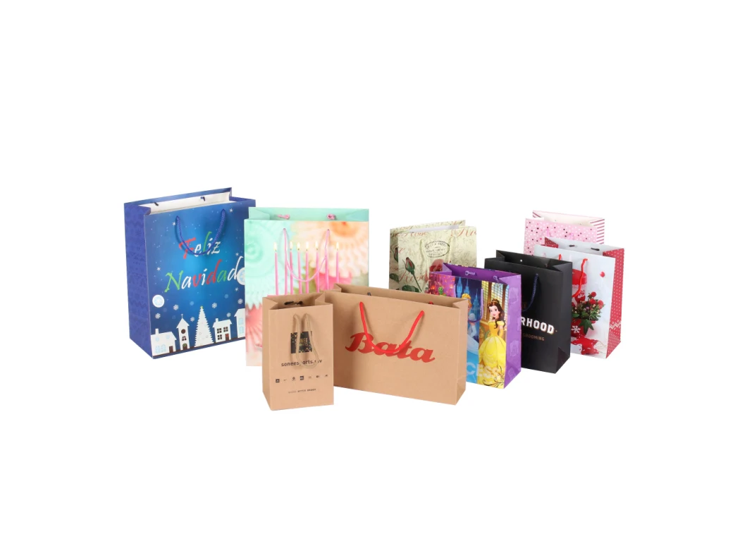 Good Quality Shining Diamond Decoration Carring Gift Paper Shopping Bags