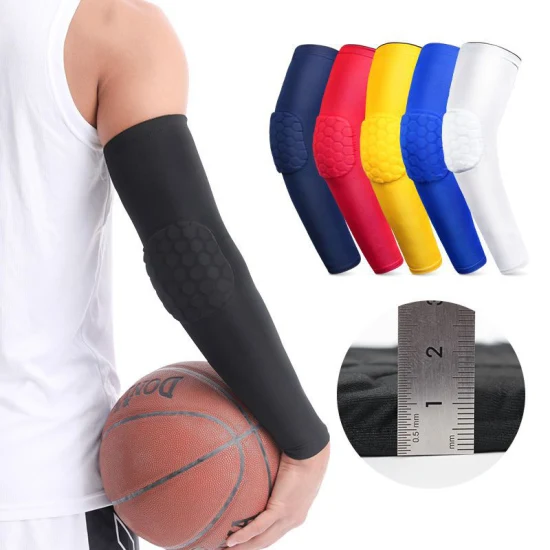 Colisão colméia anti-colisão basquete esportes braço manga cotovelo equipamento de proteção