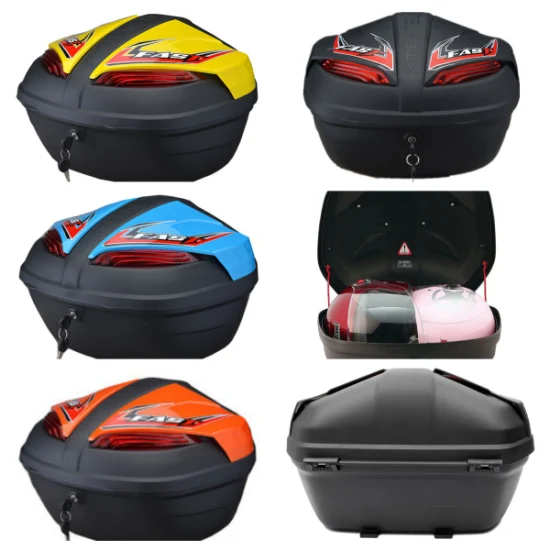 Grande Capacidade 42L Caixa Traseira Atacado Scooter Top Box Bagagem de Motocicleta Caixa de Cauda Traseira de Motocicleta Caixa de Entrega de Alimentos Scooter Cargo Box Peças de Veículos Elétricos